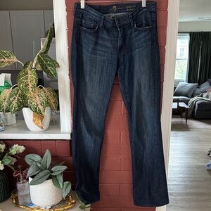 7 For All Mankind Women's Dark Wash Mid Rise Bootcut Jeans